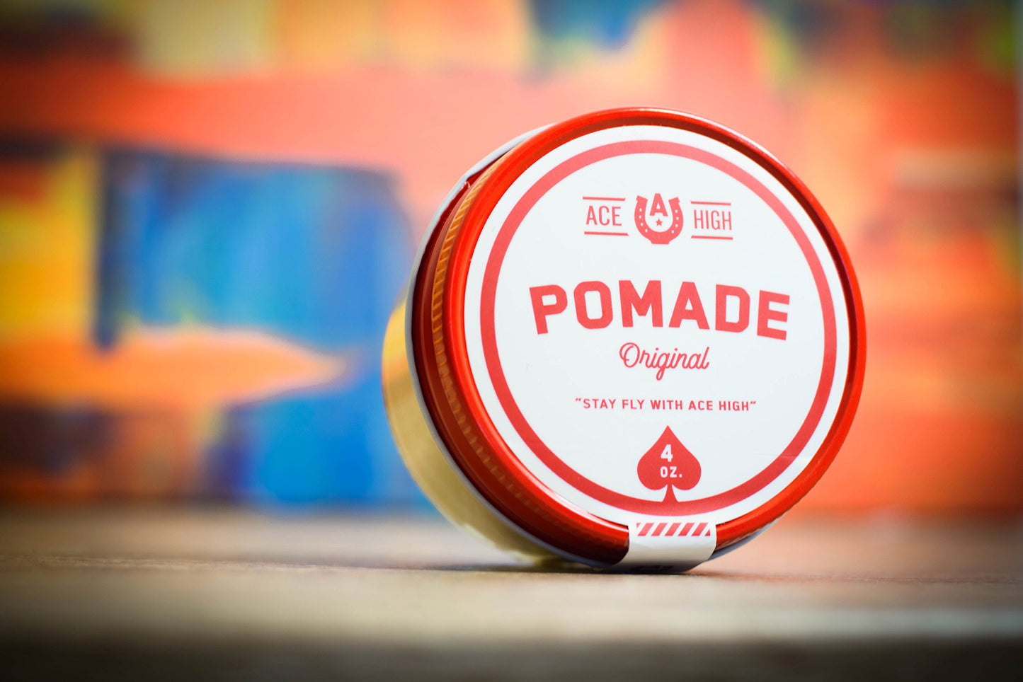 Ace High Pomade, Strong Hold, Natural Shine, Water Based, Hand Crafted, 4oz