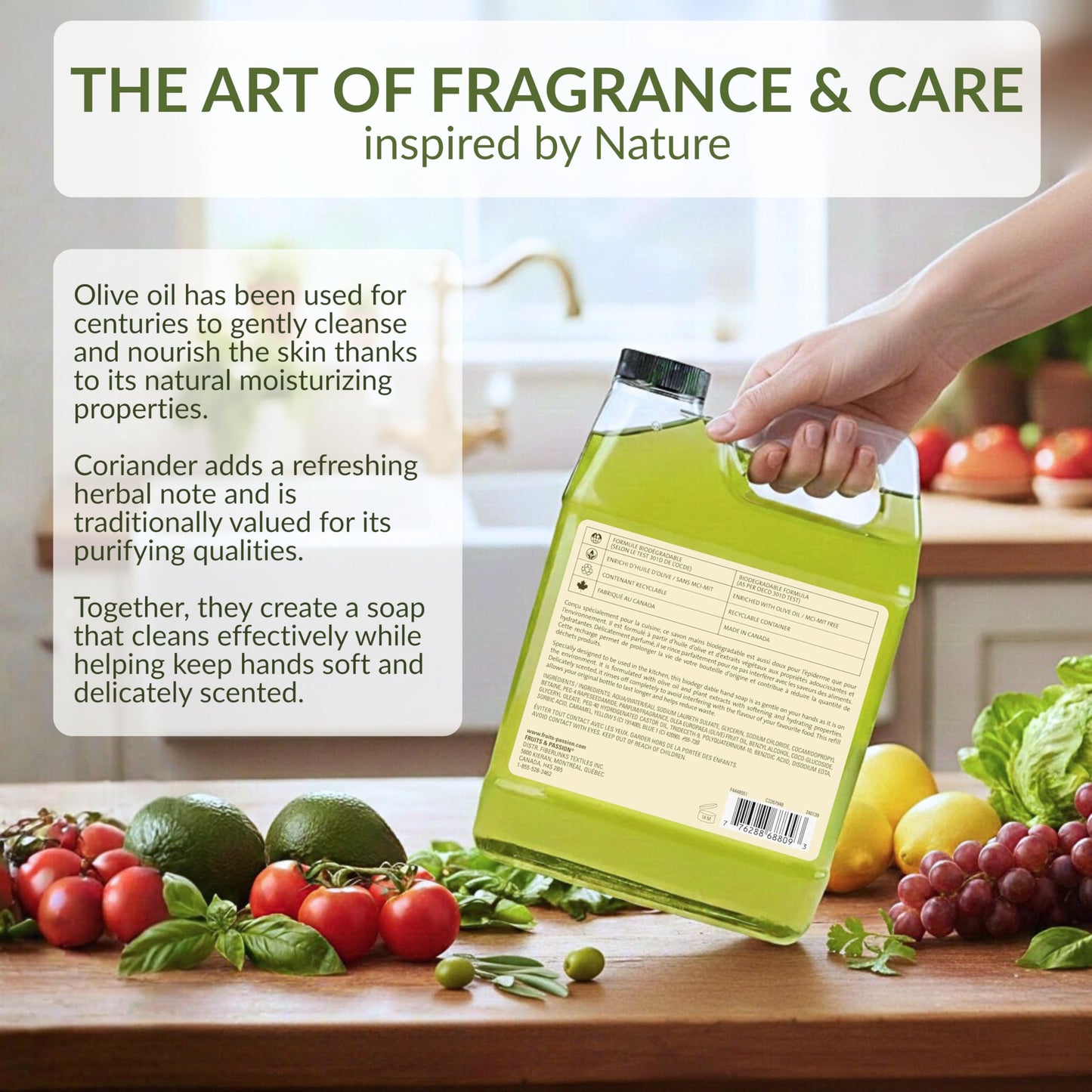Cucina Coriander and Olive Tree 33.8 oz Purifying Hand Wash Refill