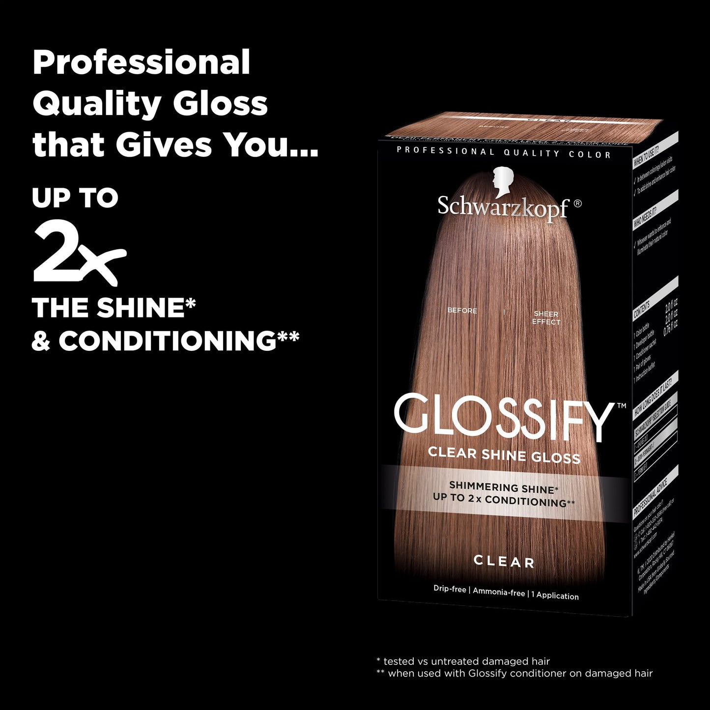SCHWARZKOPF Glossify Cream Box Ammonia Free Hair