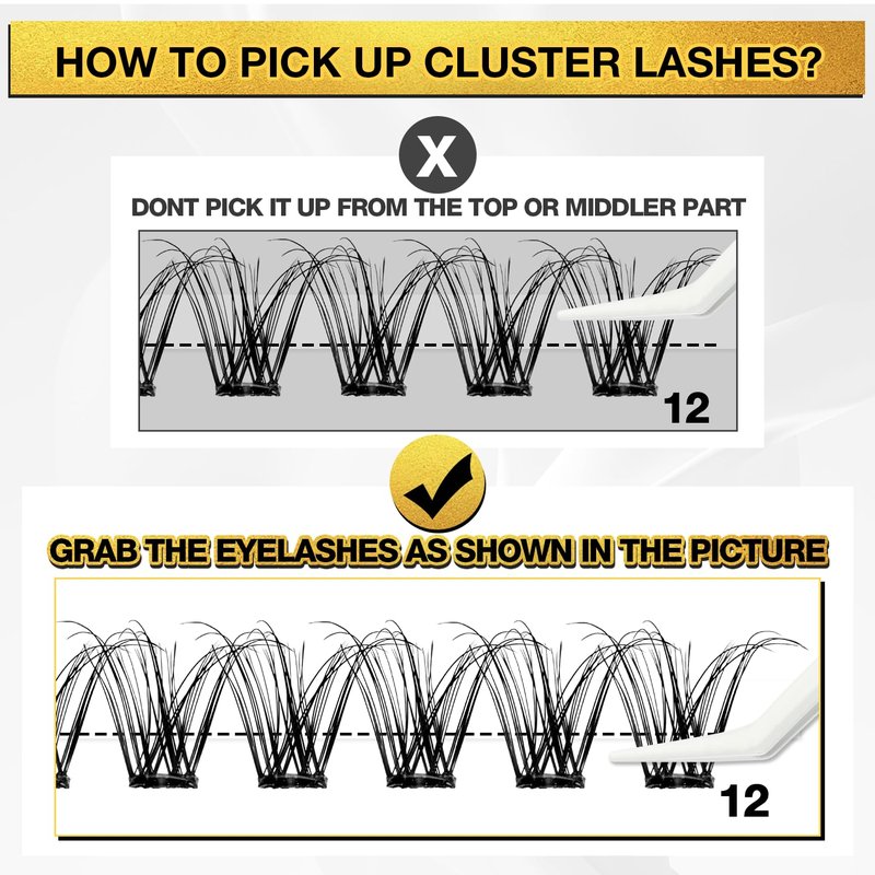 Self-Adhesive Eyelashes - 150pcs Pre-Glued Extensions | 8-16mm Reusable Clusters for Natural & Dramatic Looks