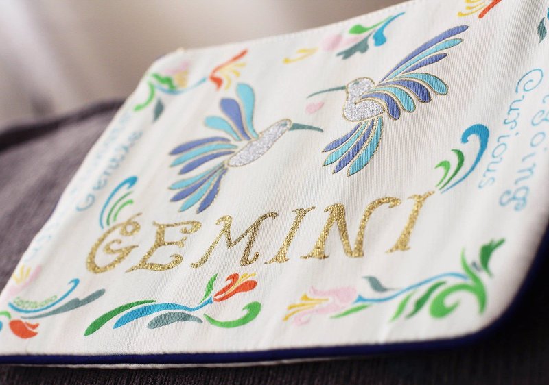 Catstudio Astrology Zipper Pouch, Gemini Zodiac Sign, Celebrate May & June Birthdays with Travel Toiletry Bag, 5 x 7, Ideal Gift for Geminis, Makeup Bag, Dog Treat Pouch, or Travel Purse Pouch