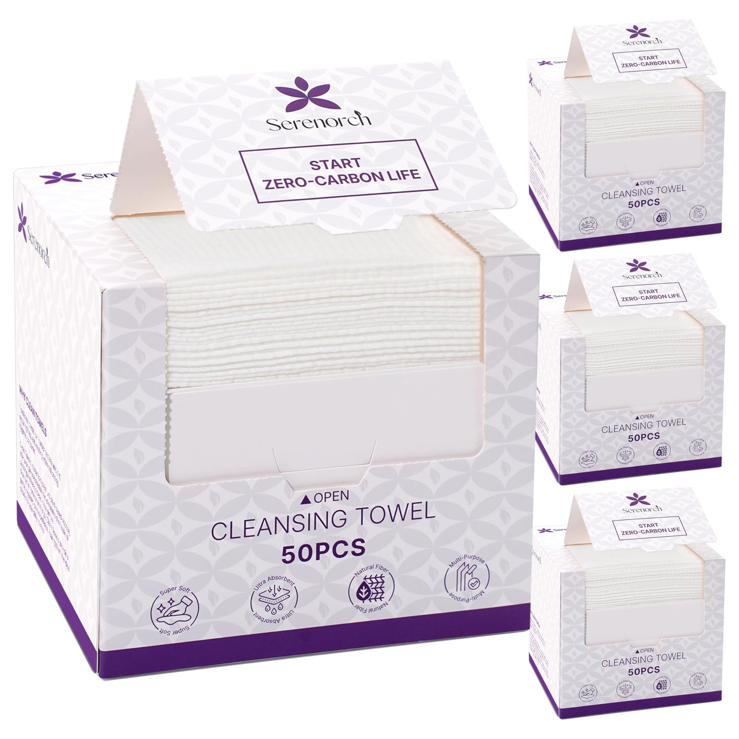 Serenorch Disposable Face Towels XL, 200 Count