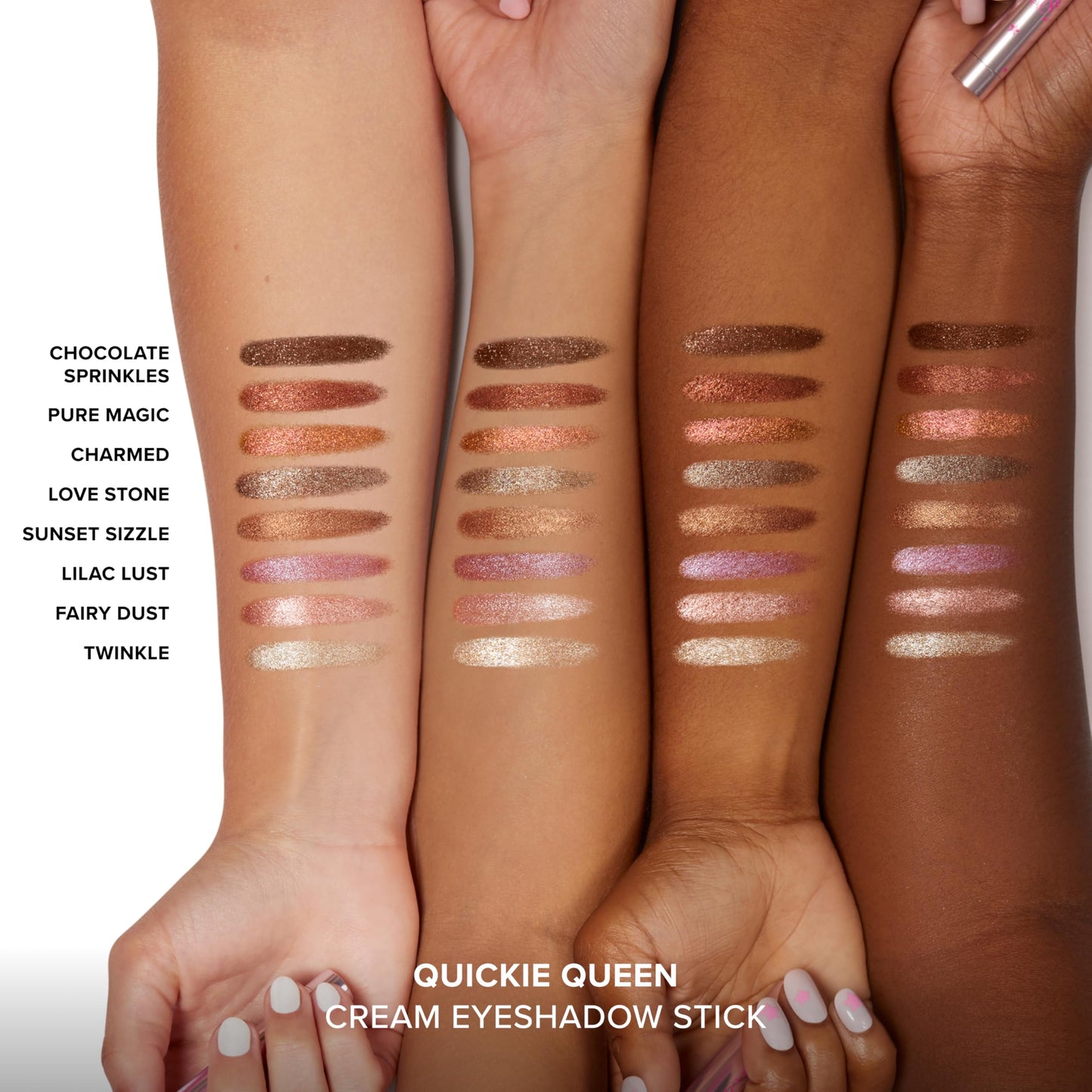 Too Faced Quickie Queen Eye Shadow Sticks | Creamy, Long Wearing + Non-Creasing, High-Impact Sparkle, Twinkle