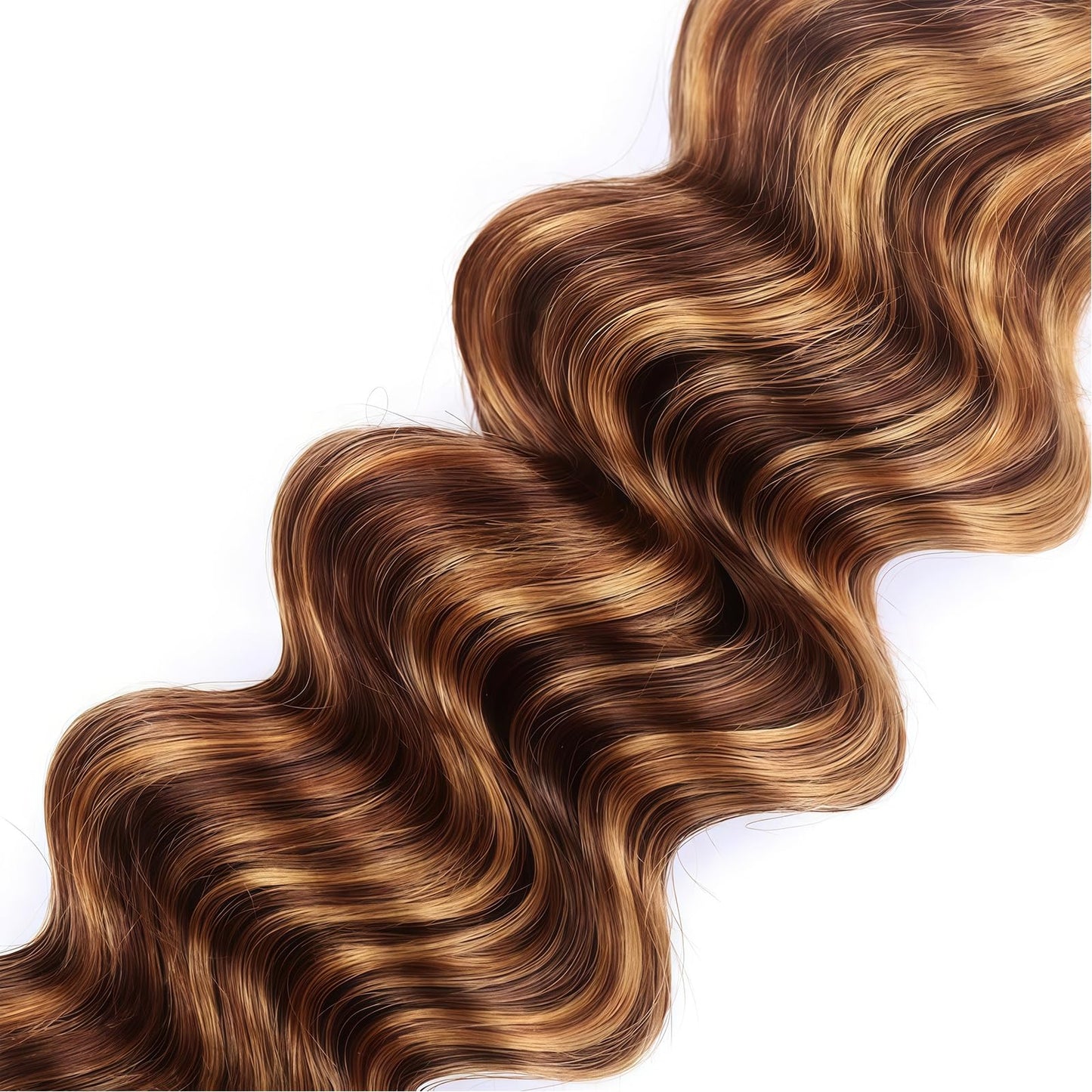 P4/30 Highlight Human Hair Deep Wave Bundles 10 12 14 Inch Brazilian Virgin Hair Double Weft Quick Weave 3 Bundles Soft Silky Weave for Black Women