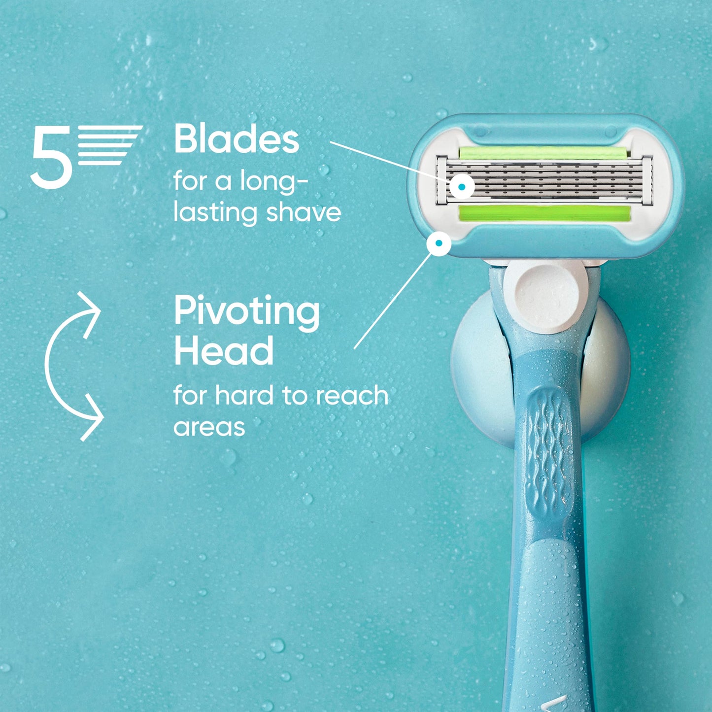 Gillette Venus Extra Smooth Women’s Razor Blades, 5-Bladed Razor Refills, 8 Count