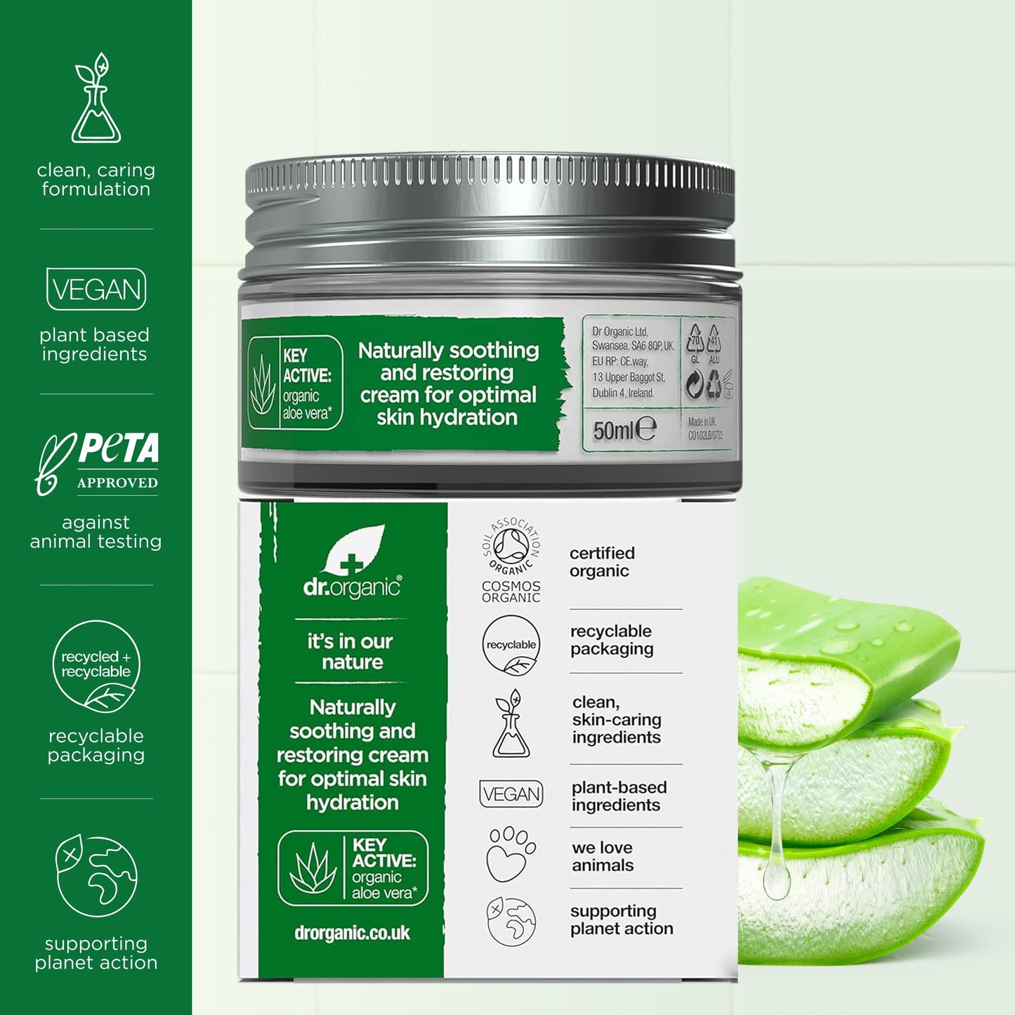 Organic Doctor Organic Aloe Vera Concentrated Cream, 1.7 fl.oz.