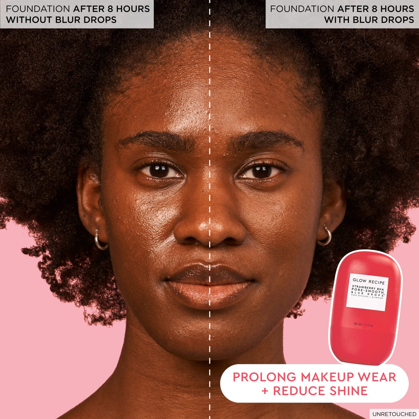 Glow Recipe Strawberry BHA Serum Primer, Silicone-Free Blurring Matte Primer, Pore Minimizing Face Primer + Salicylic Acid Serum, Oil Control, Smooth Texture, Korean Primer Serum (30ml)