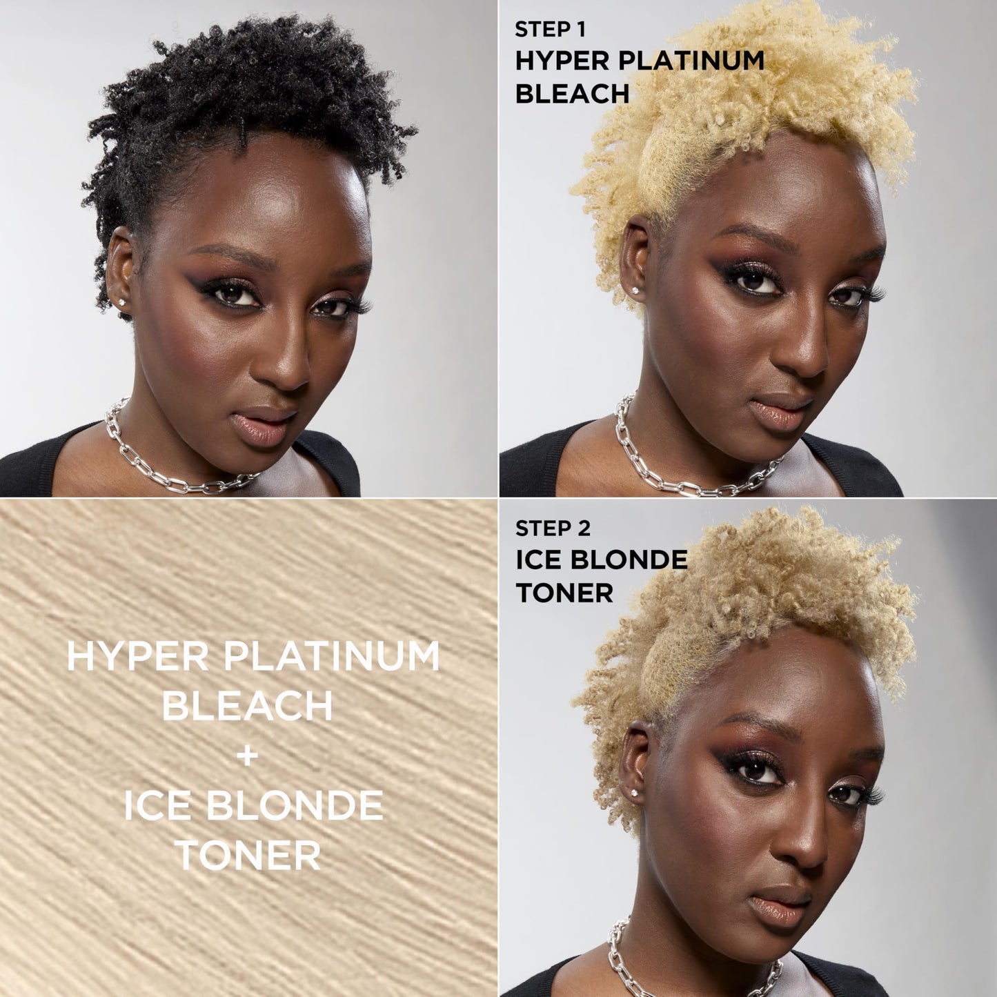 L’Oreal Paris Feria Long-Lasting Anti Brass Power Hair Toner, Ammonia Free Demi Permanent Hair Color, Ice Blonde Hair Toner, 1 Application