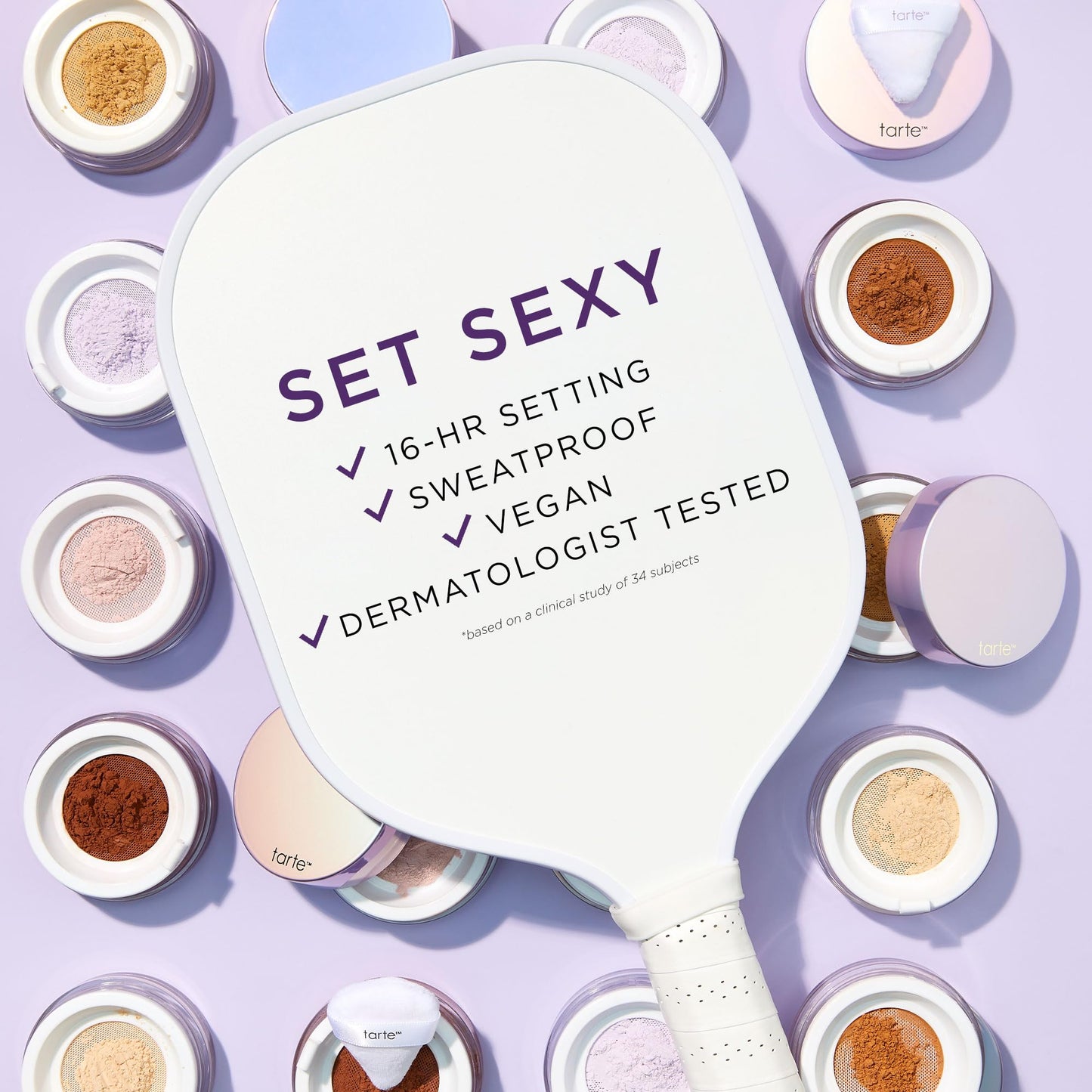 tarte creaseless setting powder – Loose Face Powder, Lightweight Oil-Absorbing Formula for Longwear Finish, Vegan & Cruelty-Free, full size, pink