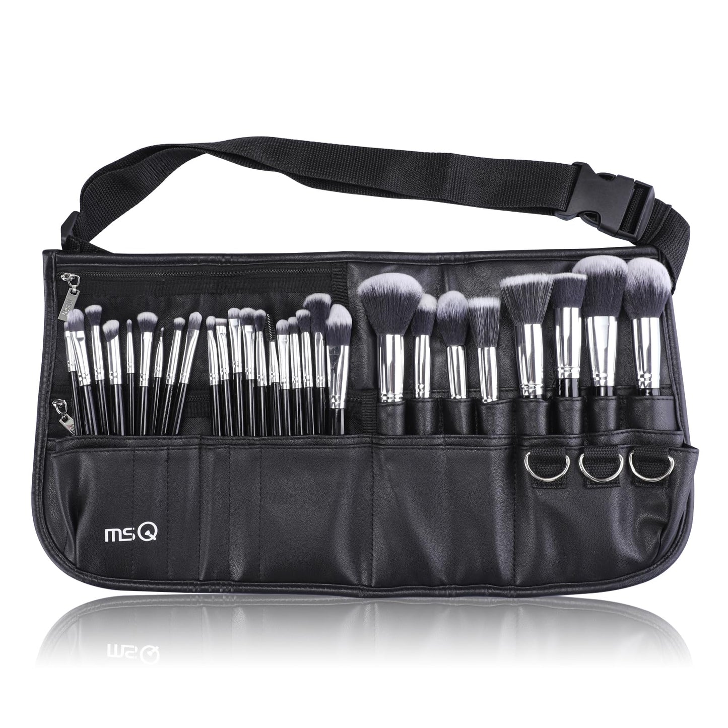 Make up Brushes set 29pcs MSQ Professional Cosmetics Brushes with Adjustable Belt Makeup Bag Foundation Powder Brush Eye Shadows Brushes Concealer Blending Brushes for Women/Girls/Artists/Holiday gift