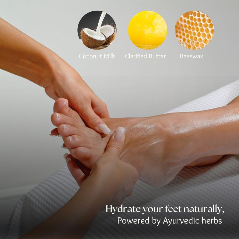 Foot Cream for Dry, Cracked Heels & Feet – 1.76 Oz, Ayurvedic Heel Repair Cream with Jaatyadi Oil, Urea & Lactic Acid – Moisturizing Damaged Heels and Repair & Soften Rough Skin