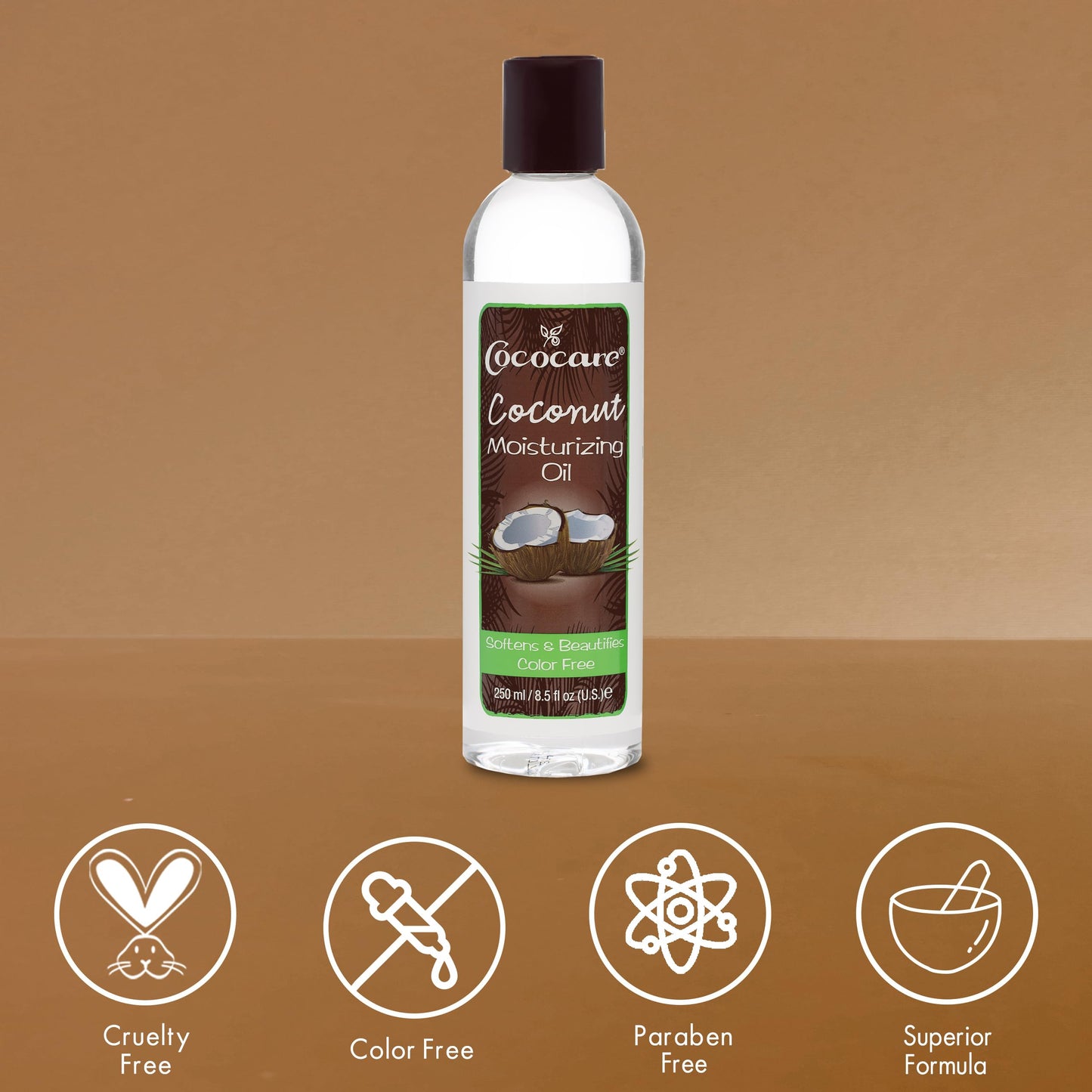 Cococare Coconut Moisturizing Oil 8.5 Ounce (260ml) (Pack of 3)