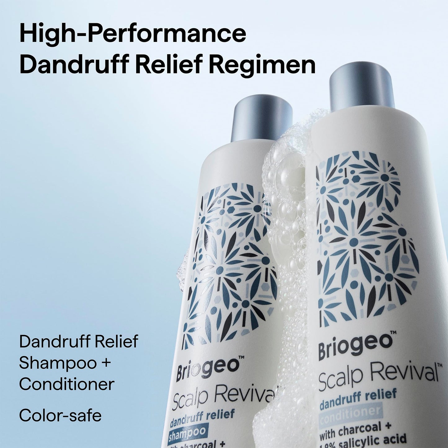 Briogeo Scalp Revival Dandruff Relief Shampoo | Charcoal + 3% Salicylic Acid | Daily Anti-Dandruff Shampoo for Flakes, Itch & Irritation | Color-Safe | Vegan & Cruelty-Free | 8.4 fl oz