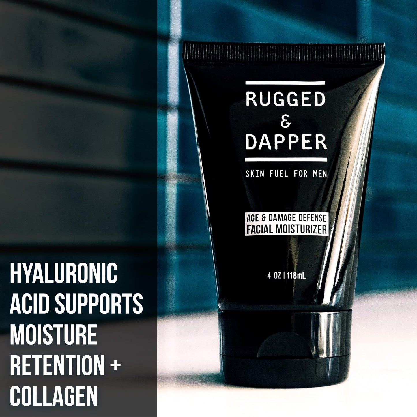 RUGGED & DAPPER - Age Defense Face Moisturizer for Men | 4oz | Hydrating Mens Face Lotion | Unscented Formula