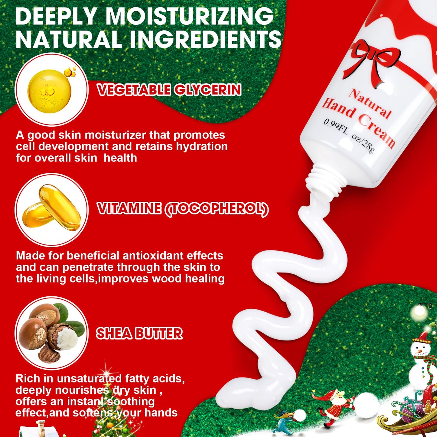Heigble 60 Pcs Christmas Gifts Hand Cream Bulk for Women Shea Christmas Hand Lotion for Dry Skin Travel Hand Cream Bulk for Men Women Christmas Gift Stocking Stuffers, 6 Different Fragrances
