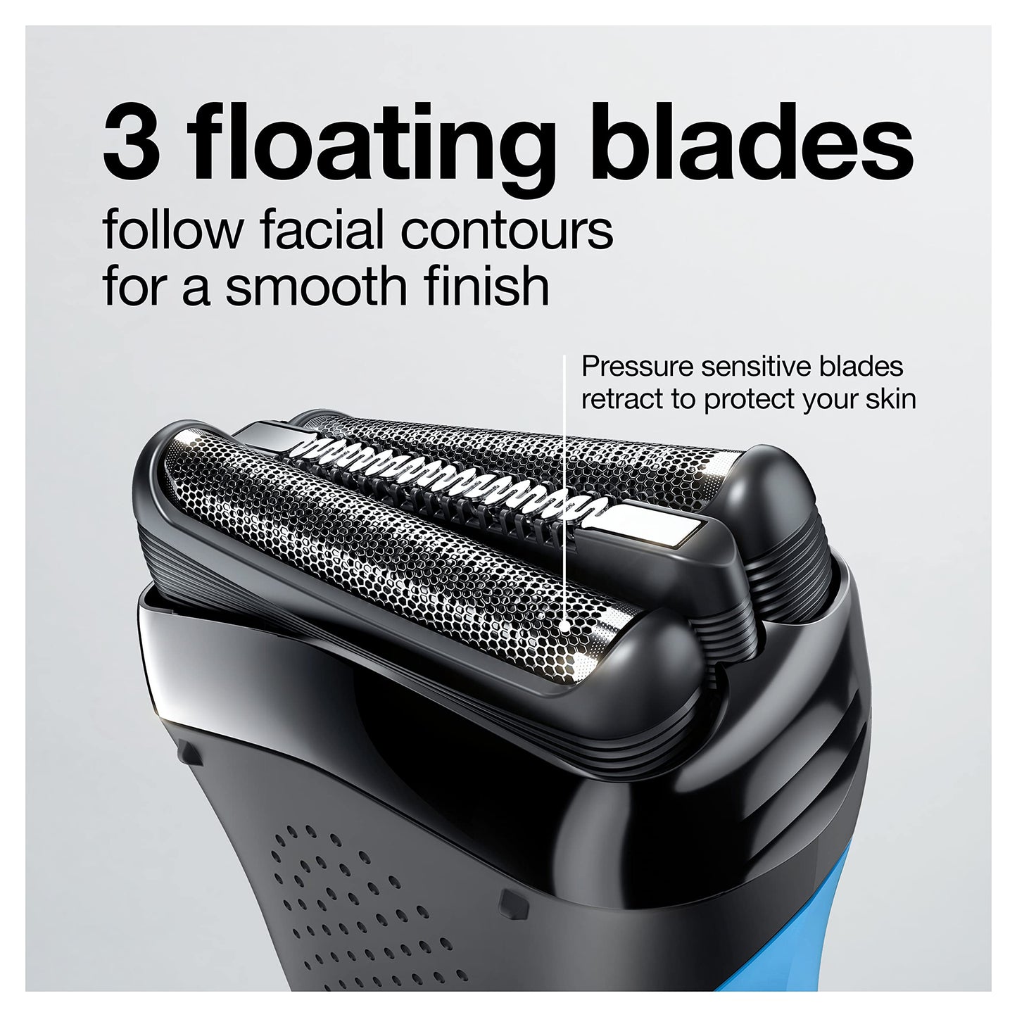 Series 3 3010s Wet & Dry Electric Shaver for Men/Rechargeable Electric Razor, Blue