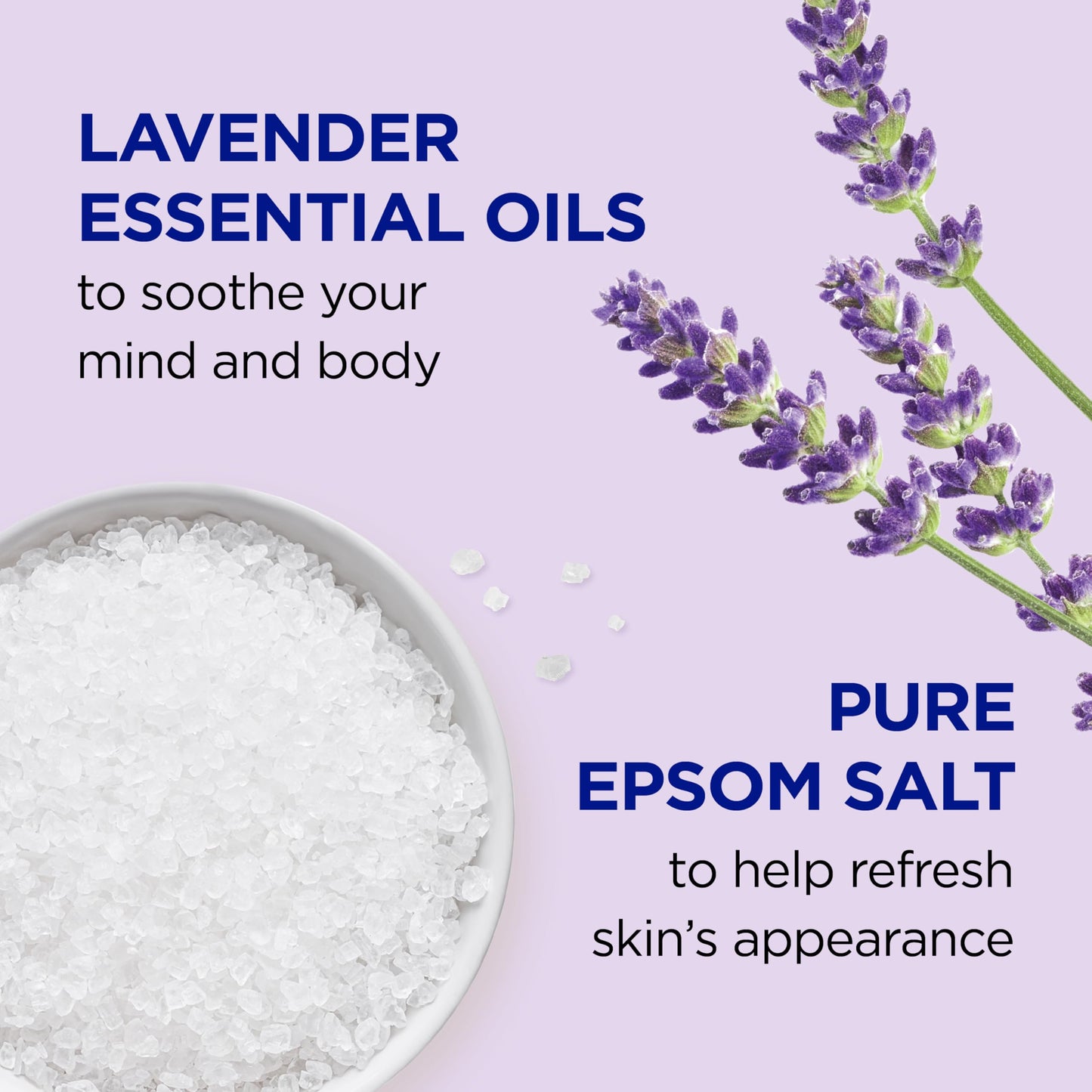 Dr Teal's Foaming Bath & Epsom Salt Soak, Lavender Scent, Soothe & Sleep, 34 fl oz & 3 lbs