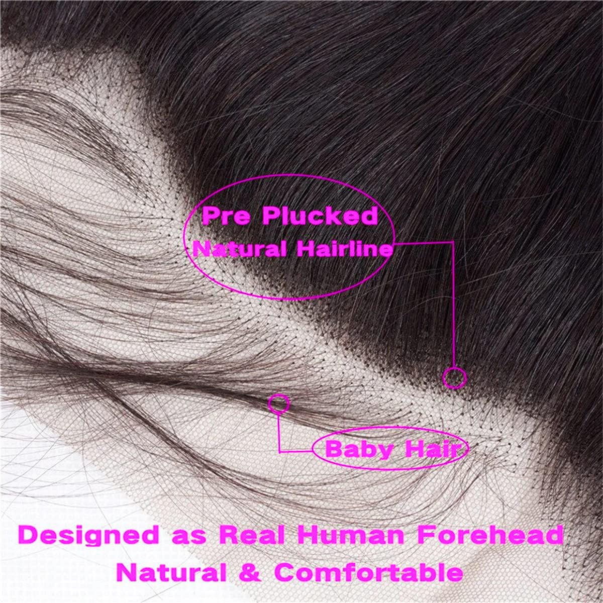 13x4 Lace Frontal Closure Body Wave Frontal Ear to Ear HD Lace Frontal Human Hair 100% Brazilian Virgin Human Hair Closure 18 Inch Frontals Hair Pieces for Women Free Part 150% Density