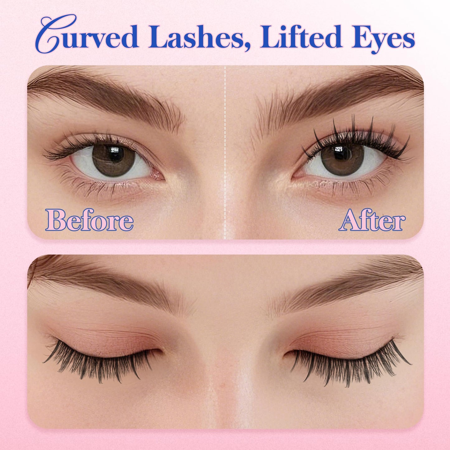 Bepholan Manga Eyelashes Natural Look False Eyelashes Anime Lashes Wispy Fluffy Spiky 3D Volume Eyelashes Pack Cosplay Fake Eyelashes Look Like Individual Cluster 7 Pairs(AN02）