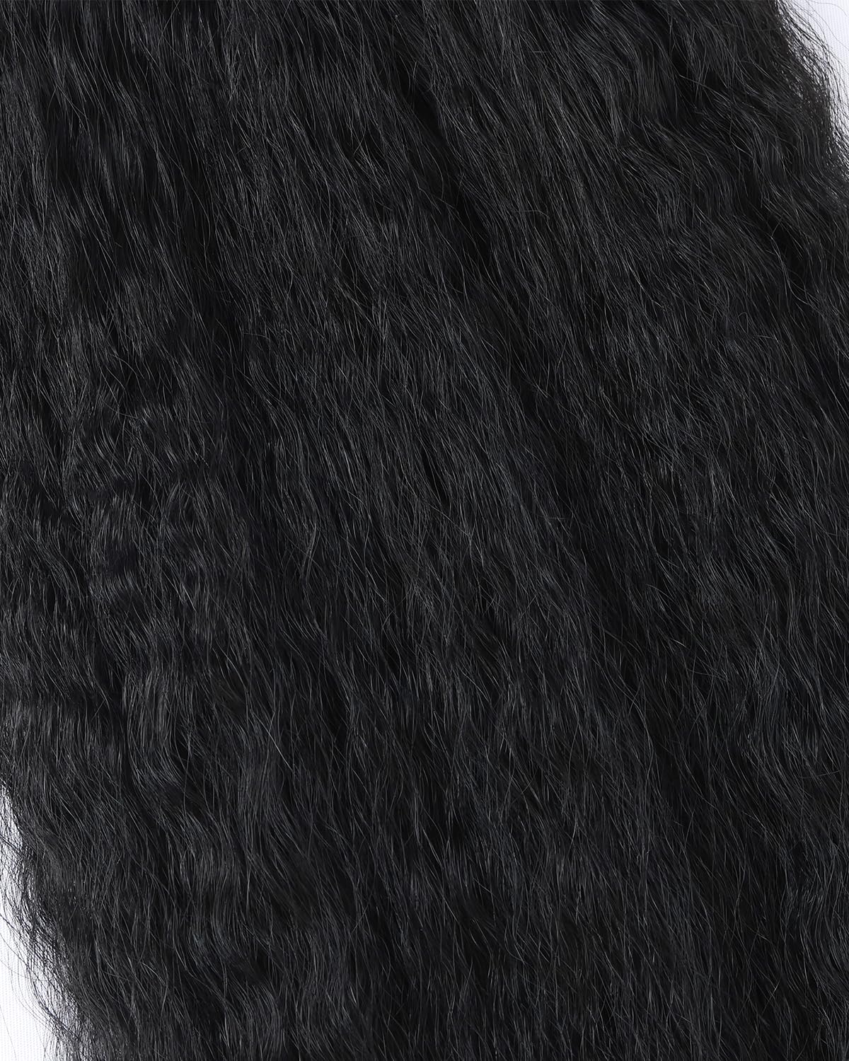 Kerriana Kinky Straight Closure 100% Human Hair 14 Inch Transparent 4x4 Closure Light Yaki Natural Black Color For Women