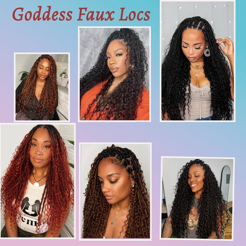Goddess Locs Crochet Hair - 30 Inch Pre-Looped Bohemian Style with Curly Ends | Perfect for Black Women