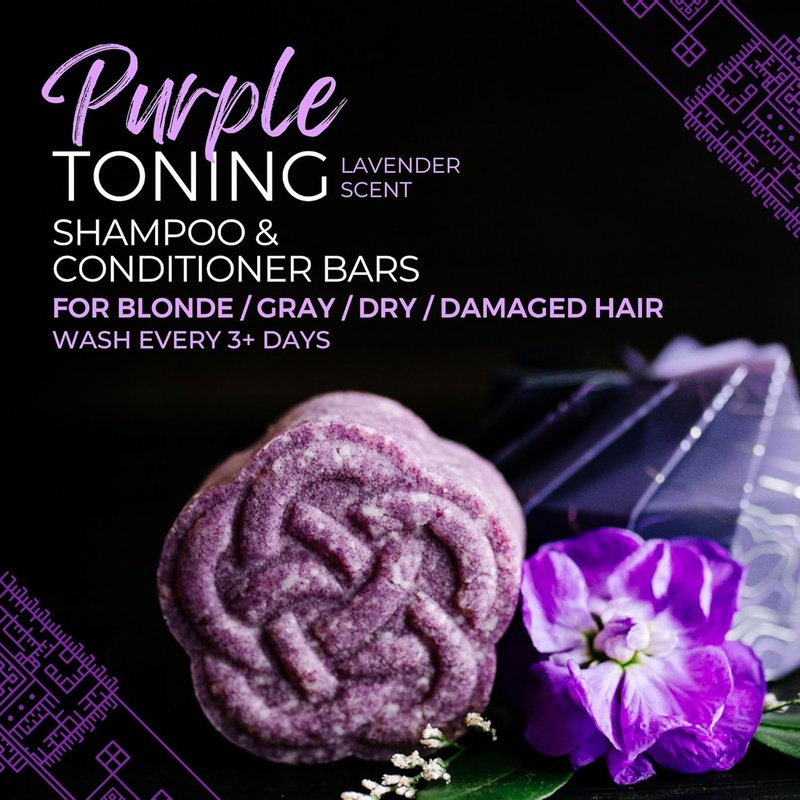 Viori Purple Shampoo Bar - Natural Hair Care with Longsheng Rice Water | Neutralizes Brassy Tones