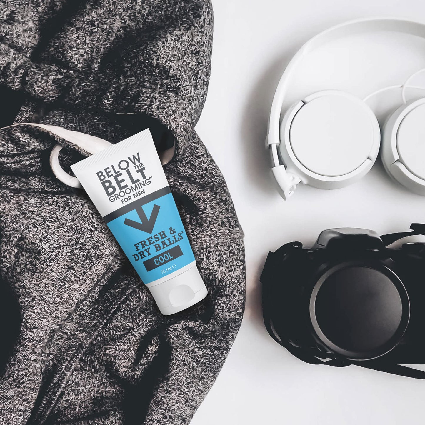 Below The Belt Grooming Fresh & Dry Cool Intimate Deodorant For Men, Protects against Sweat, Odour and Chafing, Cool Mint Fragrance 3 x 75ml