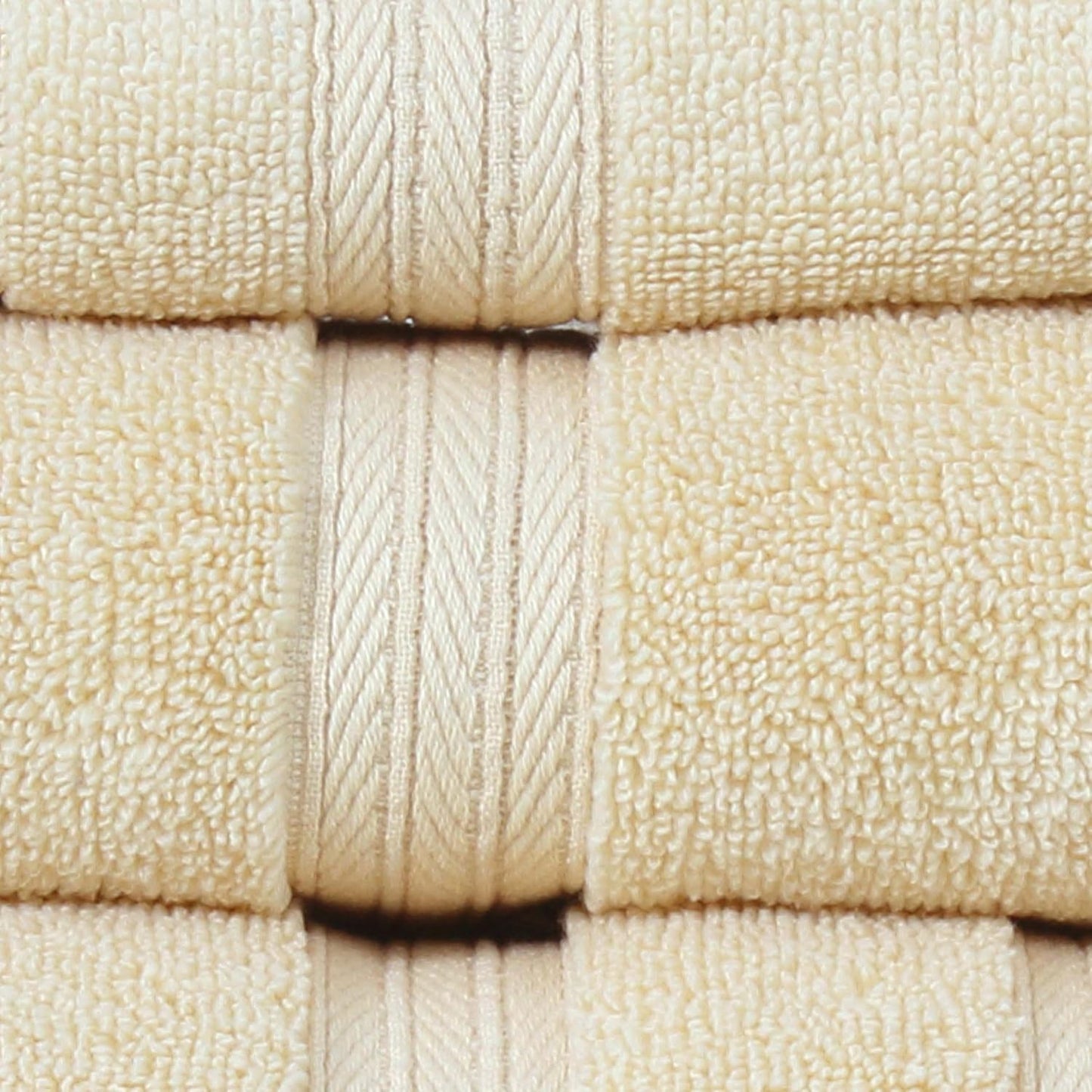 Elegance Essentials 550GSM Cotton Wash Cloths - Super Absorbent, Set of 12 | 13"x13", Yellow