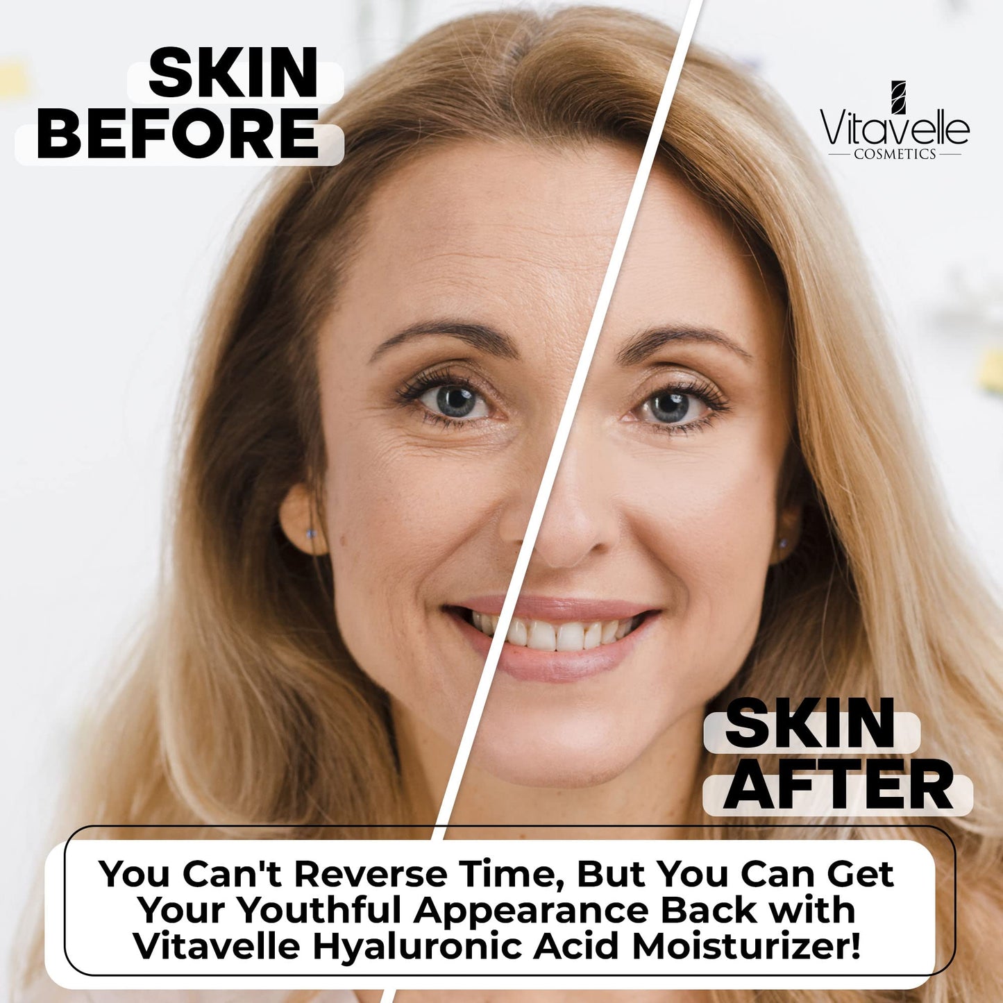 VITAVELLE Hyaluronic Acid Face Cream – Daily Hydrating Moisturizer with Shea Butter for Soft & Smooth-Looking Skin (1.69 Fl Oz)