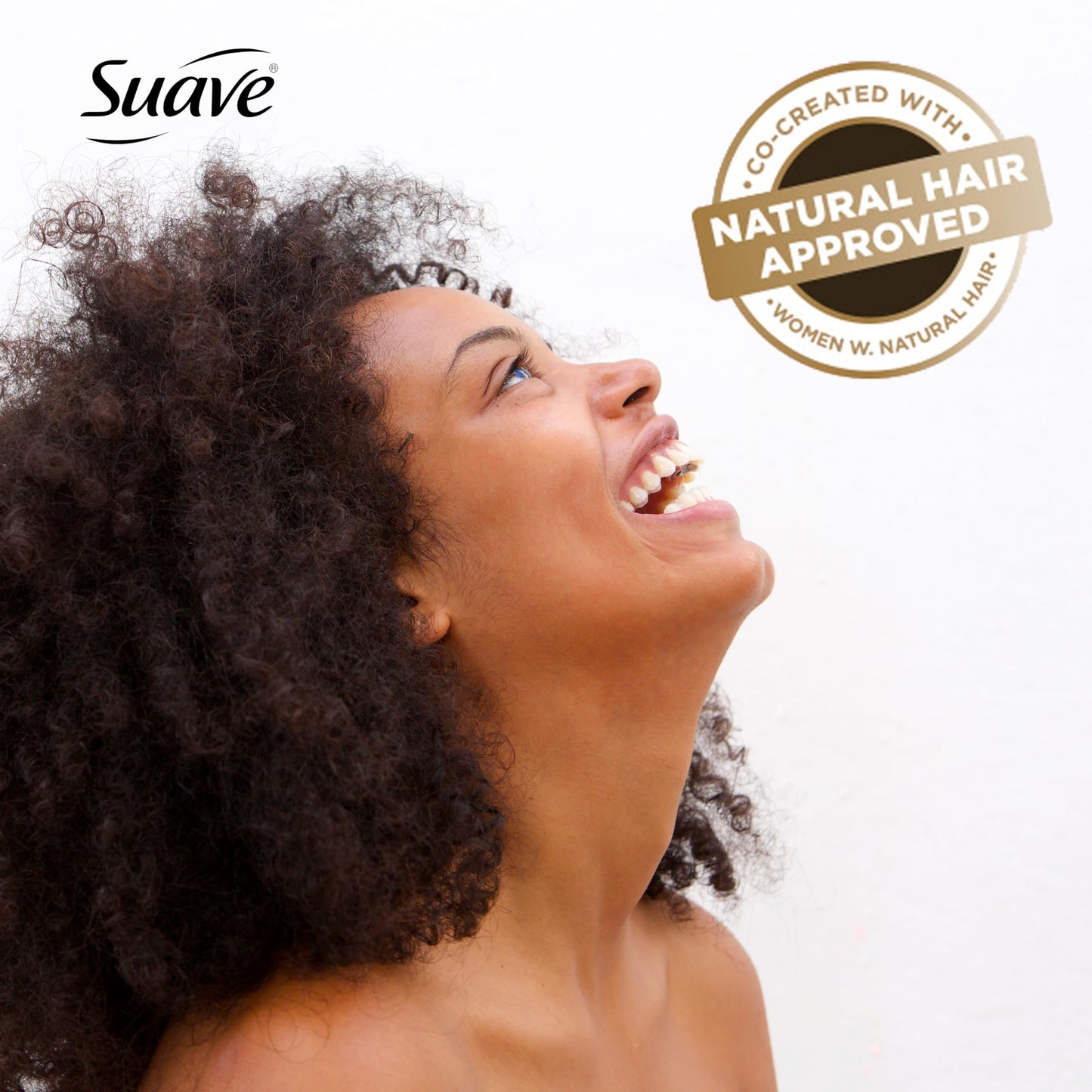 Suave Luscious Curly Hair Shampoo and Conditioner Set for Women With Natural Hair, with Leave-In Conditioner for Curly Hair and Detangling Spray, 4 Count