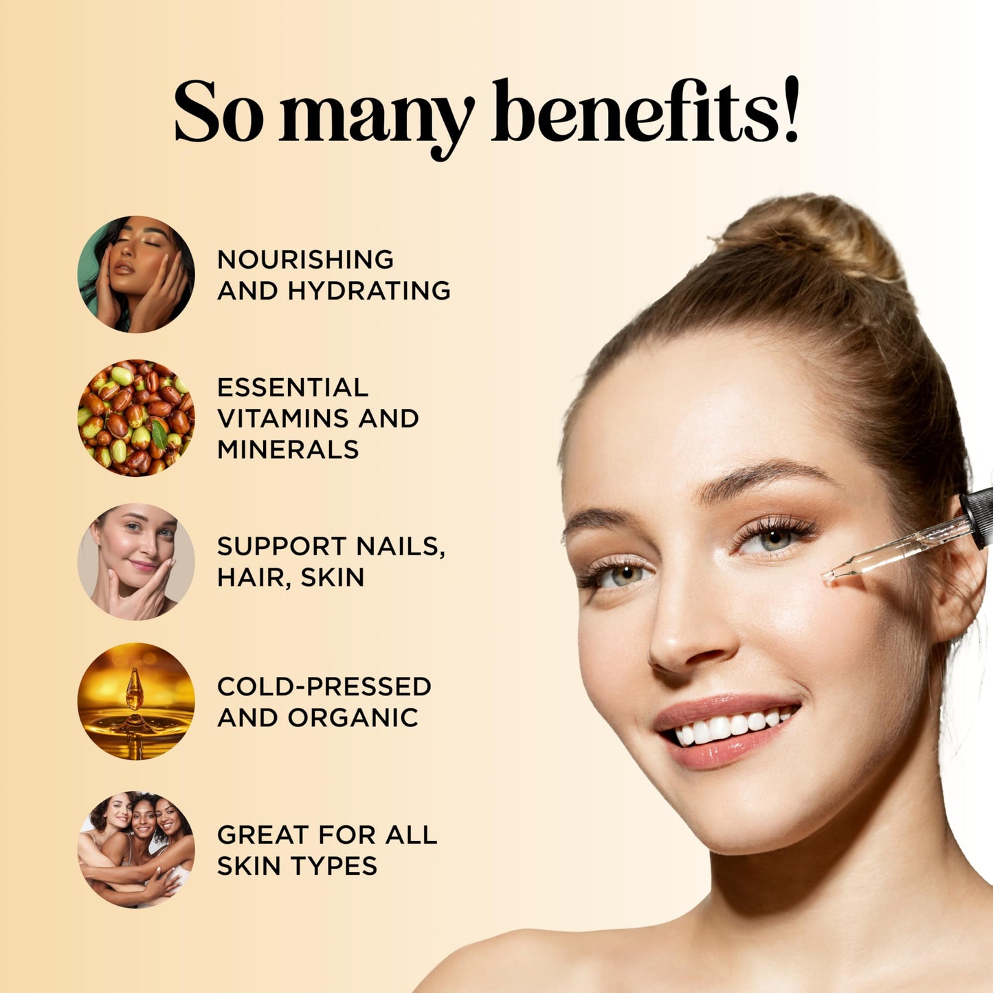 Organic Jojoba Oil Cold Pressed Unrefined - 100% Pure Organic Certified Oil for Skin Hair & Nails - Organic Skin Care & Natural Beauty DIY Carrier Oil - Dermatologist Tested & Non GMO (16 Fl Oz)