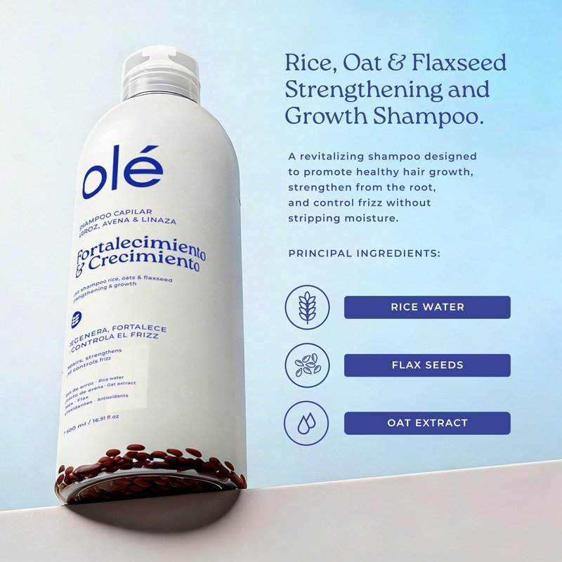OLÉ Shampoo crecimiento revitalizante de arroz