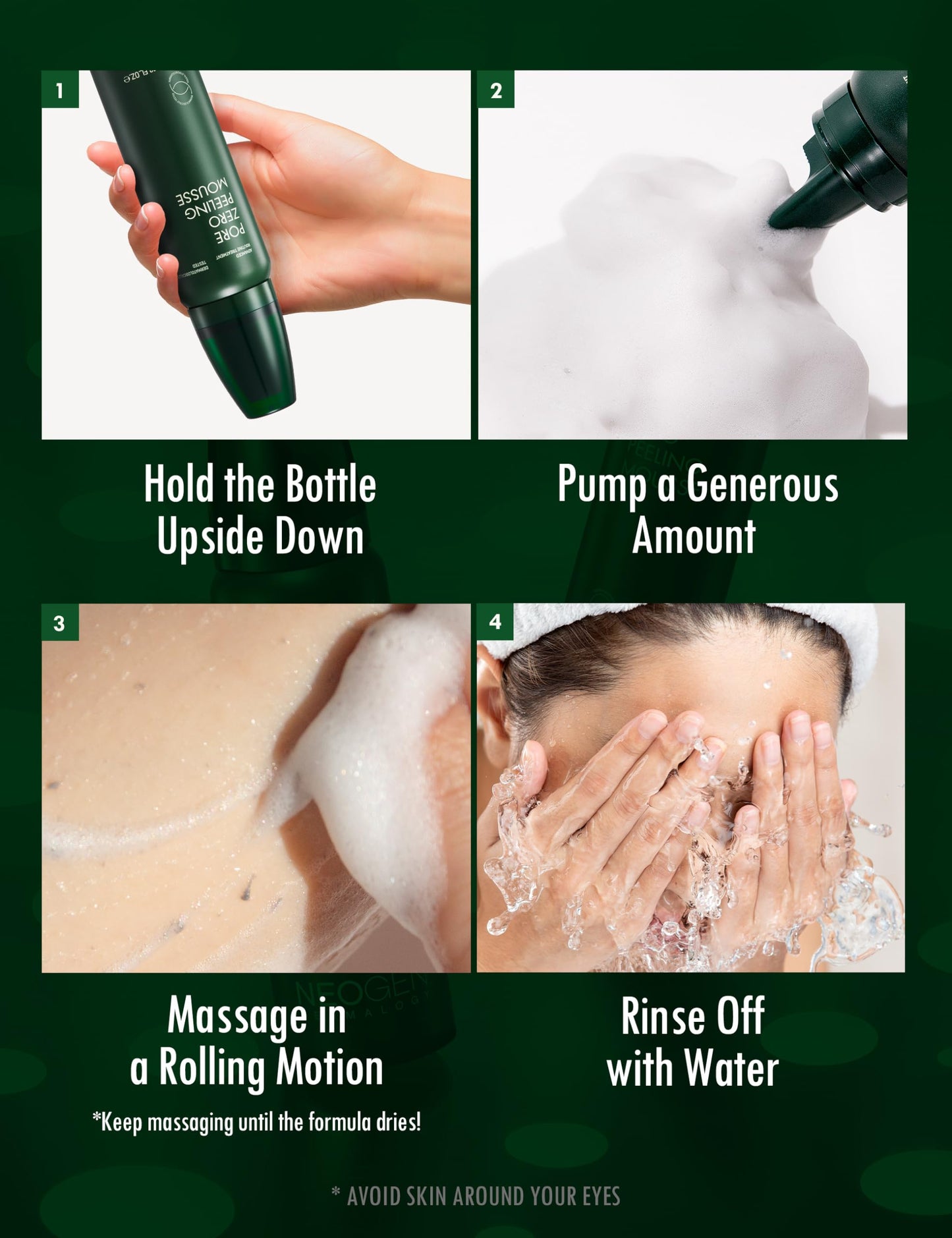 [K-Beauty] Neogen Dermalogy Pore Zero Peeling Mousse | All-in-One Foaming Exfoliating Face Wash Visibly Firming, Tightening & Lifting Skin 3.38 fl oz