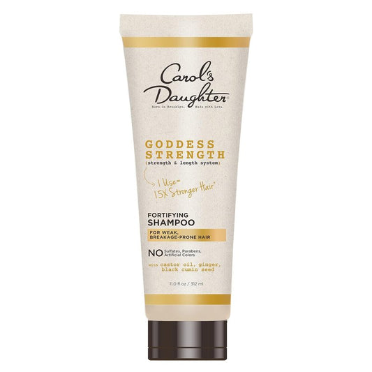 Goddess Strength Fortifying Shampoo - Sulfate-Free Castor Oil Formula for Wavy, Curly & Coily Hair | 11 Fl Oz