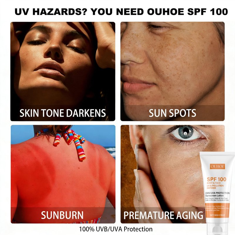 Antioxidant-Infused Sunscreen SPF 100 Broad Spectrum, Face & Body Oil-Free Oxybenzone-Free, Designed for Sun Sensitive Skin