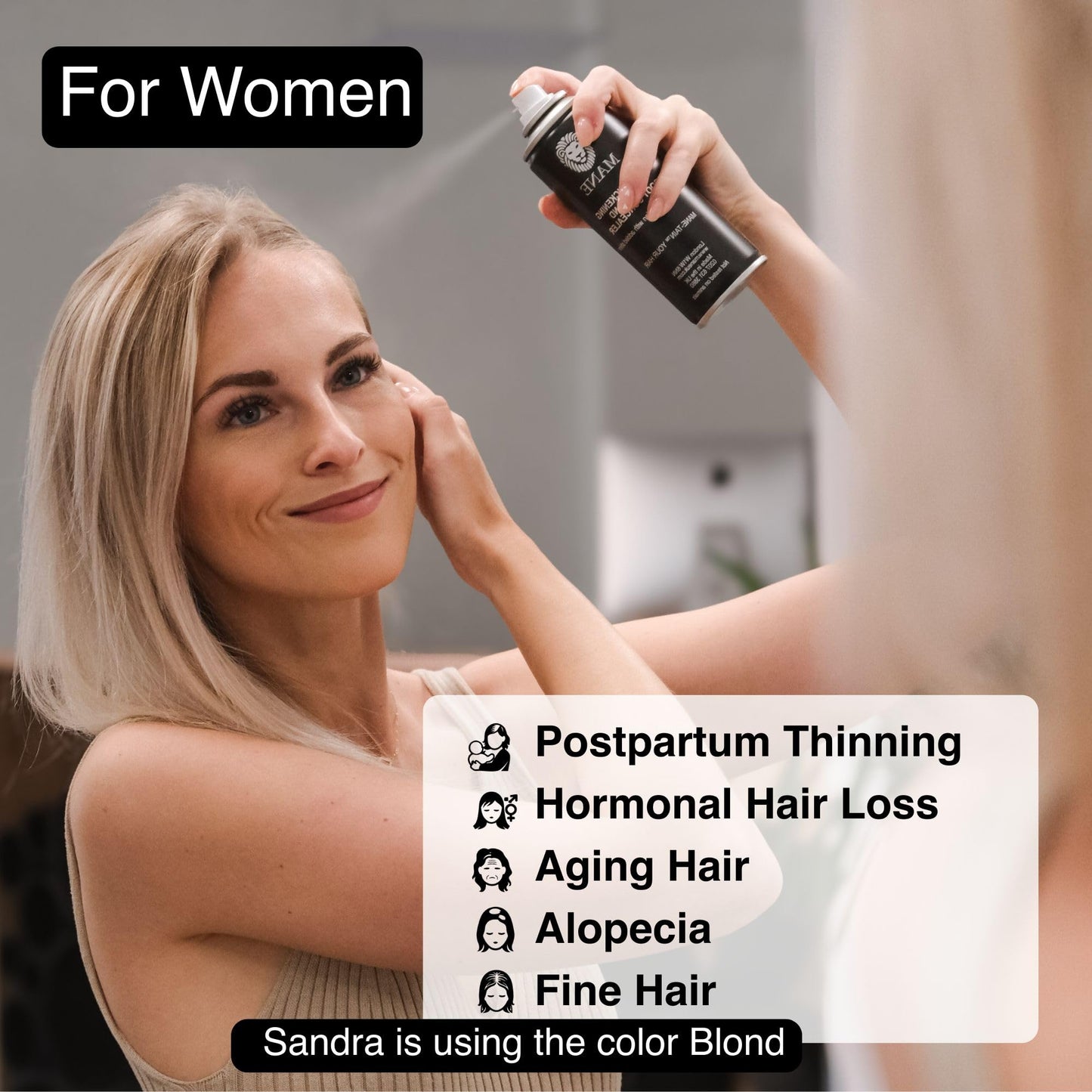 Mane Hair Thickening Spray & Root Touch Up