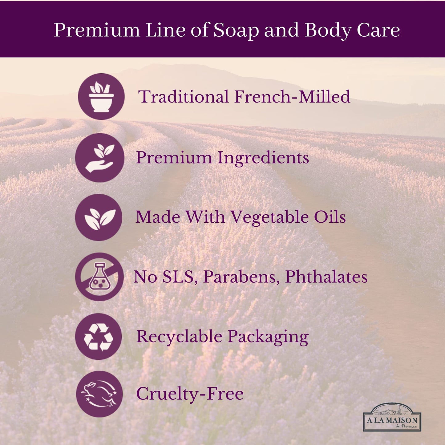 A La Maison Natural Deodorant, Traditional French Formula with Shea Butter, Coconut & Essential Oils, Aluminum-Free, Vegan, Long-Lasting Odor Protection (2.4 Oz, 2Pack, Lavender Aloe)