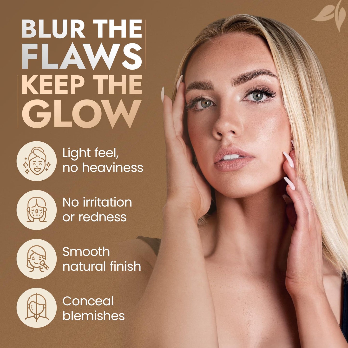 BaeBlu InstaFame Loose Powder Foundation, Create - Full Coverage Matte Natural Mineral Foundation for Sensitive & Acne-Prone Skin - Non-Nano Zinc, Titanium Dioxide Mineral Pigment, No Fillers/Binders