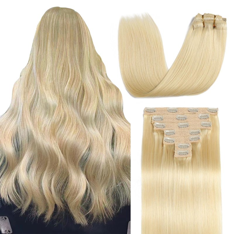 Sisily Clip in Hair Extensions Real Human Hair,20 inch 70g, Natural Straight Human Hair Clip in Extensions for Black Woman, Soft Straight 7pcs Per Set with 16 Clips Double Weft