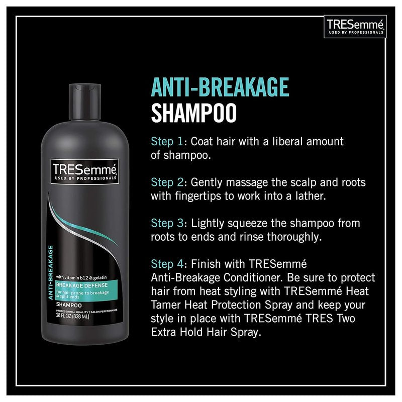 TRESemmé Anti-Breakage Shampoo - Strengthening Formula for Healthy Hair | 28 oz