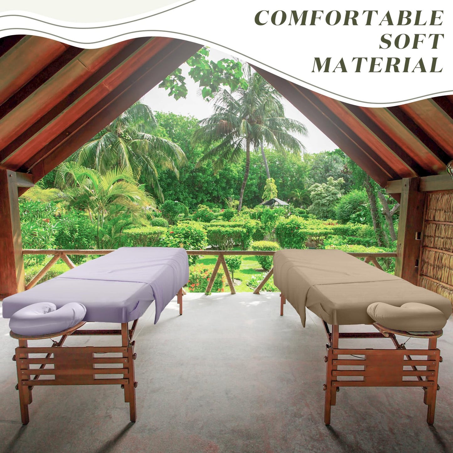 VitalCozy 24 Pcs 8 Sets Massage Table Sheets Set Include Massage Bed Sheets Massage Bed Cover Massage Face Rest Cover Spa Bed Cover Washable Massage Fitted Sheet for Hair Salon Spa (Dark Color)