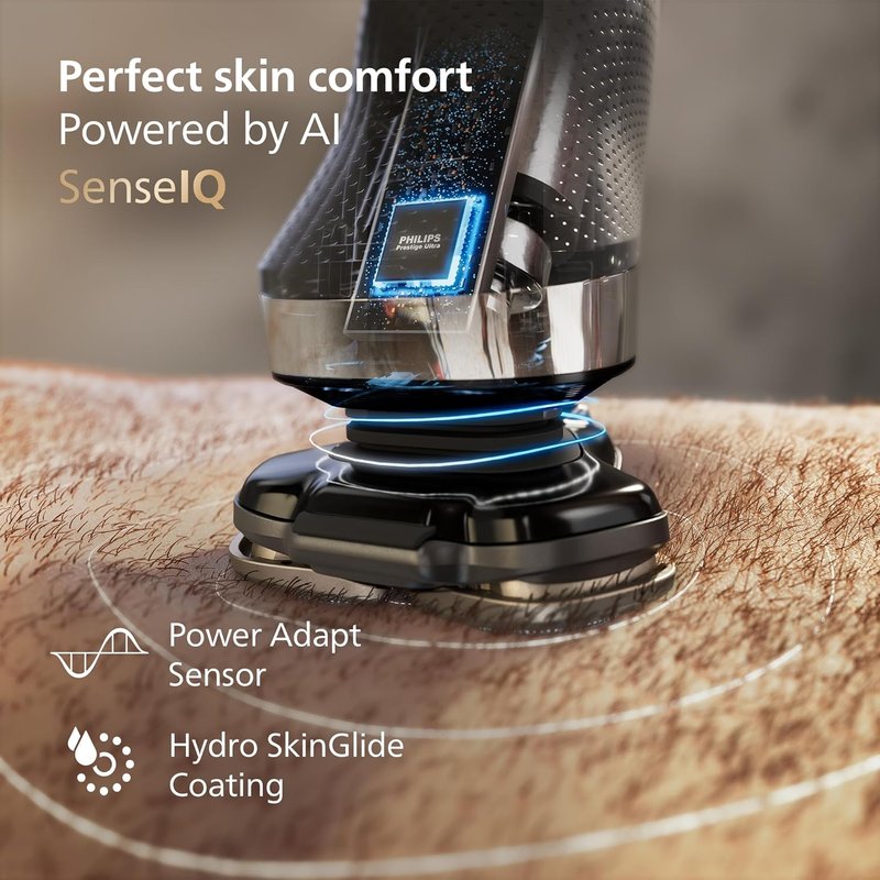 Philips Norelco Shaver i9000 - Wet & Dry Electric Shaver with SenseIQ Technology | Triple Lift & Cut System, Black