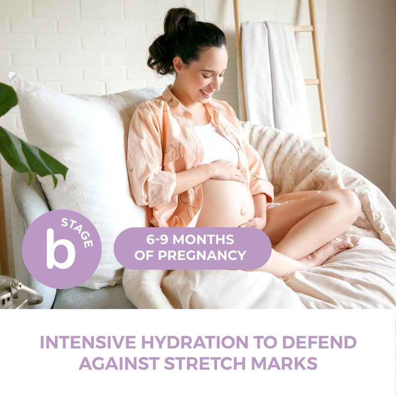 Leska Maternity Cream 2-Pack | STAGE B: HYDRATE Stretch Mark Defense Belly Cream & Butter (Pregnancy Months 6-9) | Part of a Complete 3-Stage Pregnancy Skincare System (4-4.93oz)