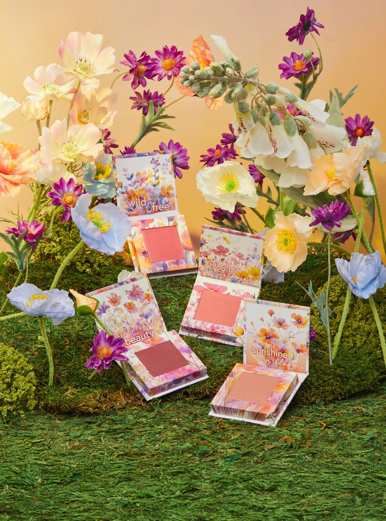 Honeybee Gardens Wildflower Blooming Blush, Vegan Pressed Powder, Natural Botanical Formula, 0.14oz (Primrose)