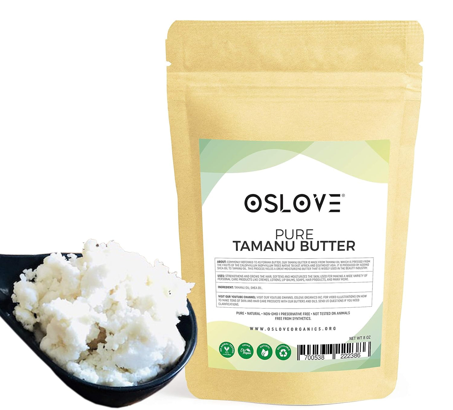 Tamanu Butter 8 Oz - Natural Moisturizer for Soaps, Body Butters & Lotions