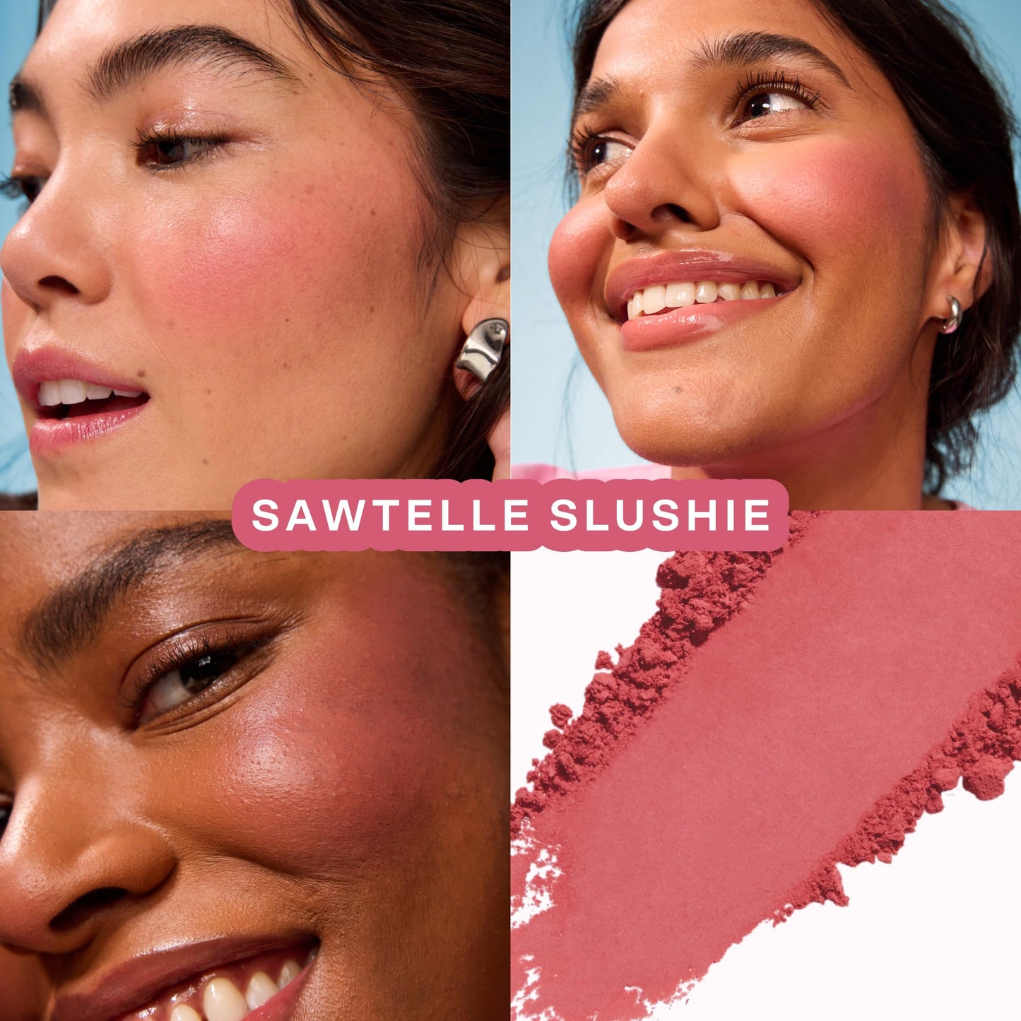 Tower 28 GetSet Matte Powder Blush for Cheeks - 12-Hour Setting Blush Powder for Smooth, Blurred Skin - Talc-Free, Sweat-Proof Face Blushes - Makeup for Sensitive Skin - Sawtelle Slushie (1.13 oz)