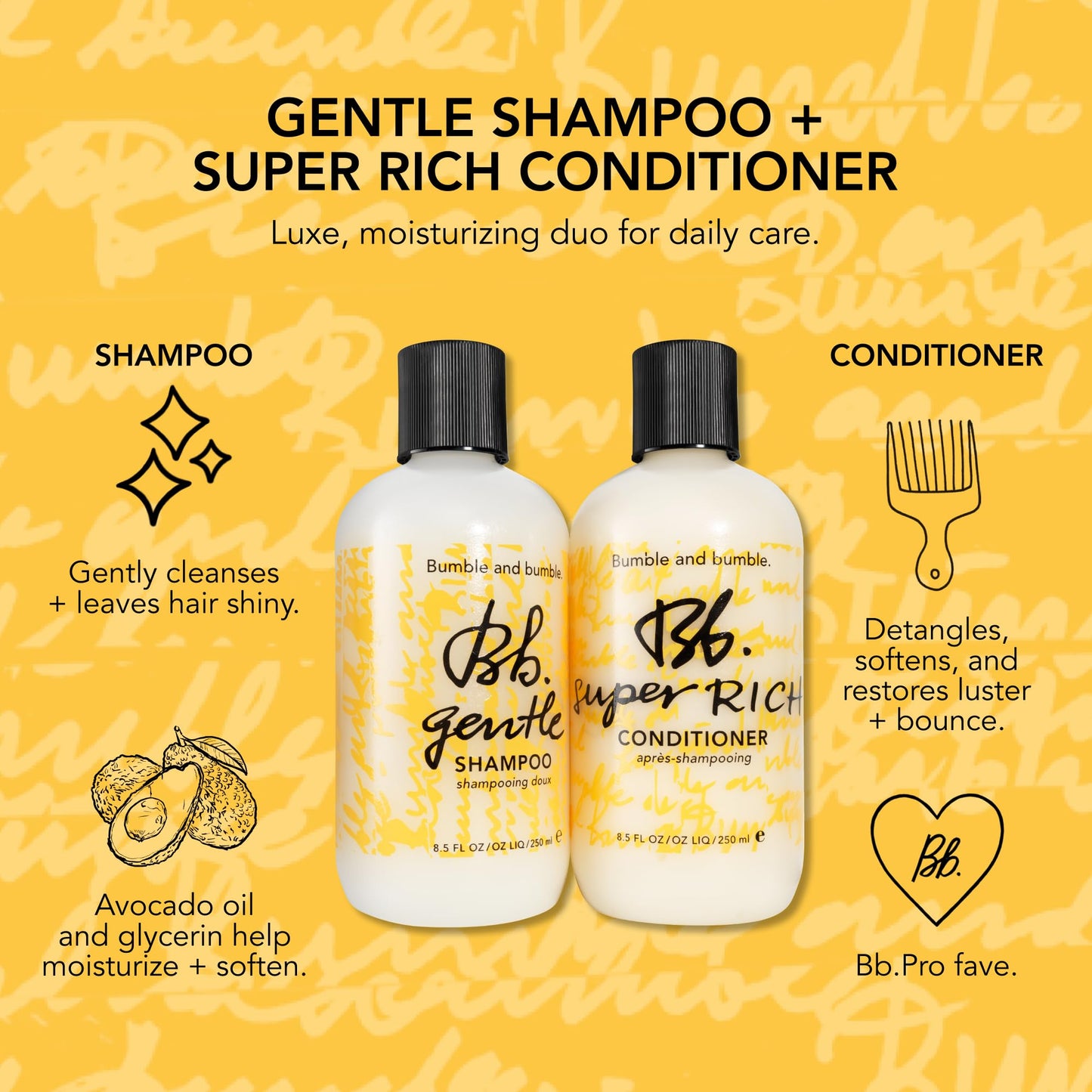 Bumble and bumble. Super Rich Hair Conditioner For Every Day | Detangles | Adds Moisture and Shine | For All Dry Curly, Wavy, Straight Hair Types | With Glycerin + Avocado Oil, 33.8 Fl Oz
