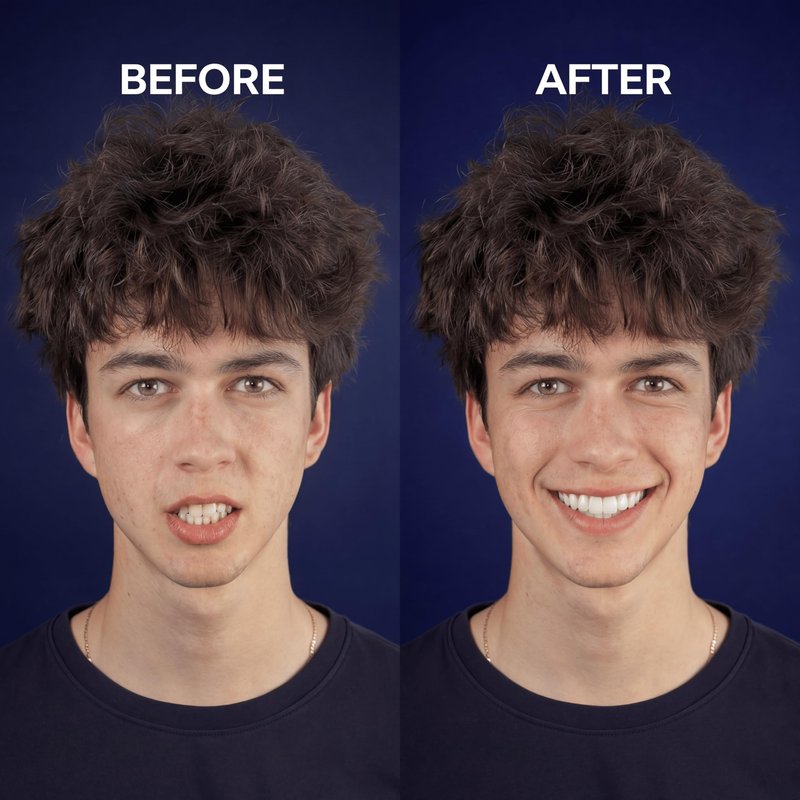 GNAW LABS Teeth Whitening Strips for Men – Mint Fresh | 14 Treatments | Enamel Safe Hydrogen Peroxide Formula with Mint | FoamFlex™ Technology | No Sensitivity, Professional Whitening Kit.