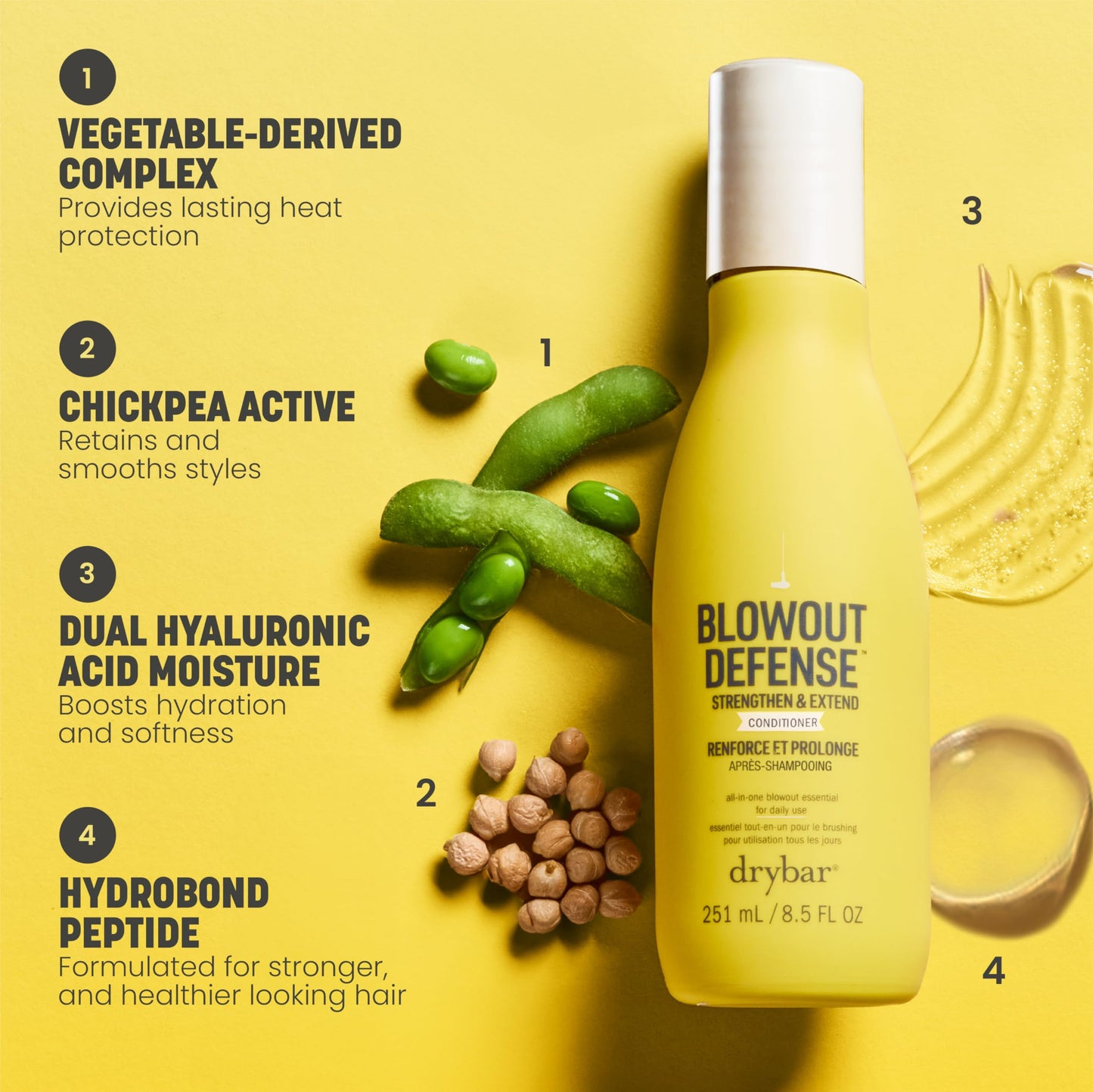 Drybar Blowout Defense Strengthen & Extend Conditioner, Lightweight Texture, Hydrates, Detangles, Reduces Breakage, No Build-Up, Long-Lasting Blowouts