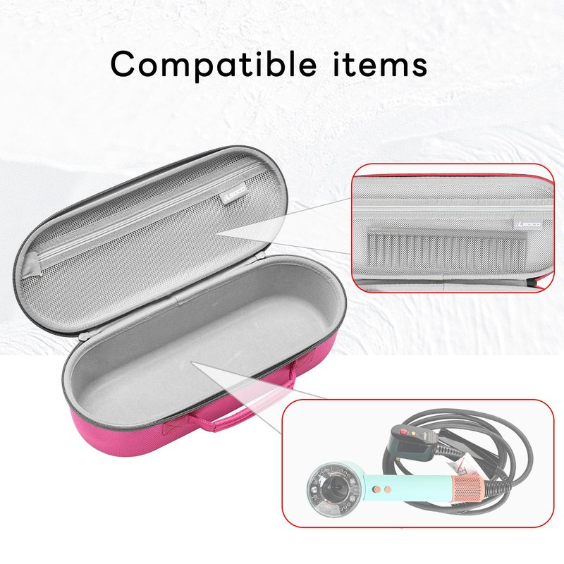 RLSOCO Travel Case for Dyson Supersonic/Supersonic Nural Hair Dryer & Dyson Airwrap/Airwrap i.d./Airwrap Co-anda2x Multi-Styler, Storage Hair Dryer/Airwrap Only for easy travelling (Pink)